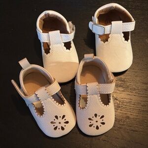 Cute White Baby Girl Crib Shoes 0-6M